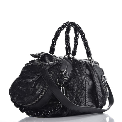 Gucci Python Medium Galaxy Satchel Black 4 of 8
