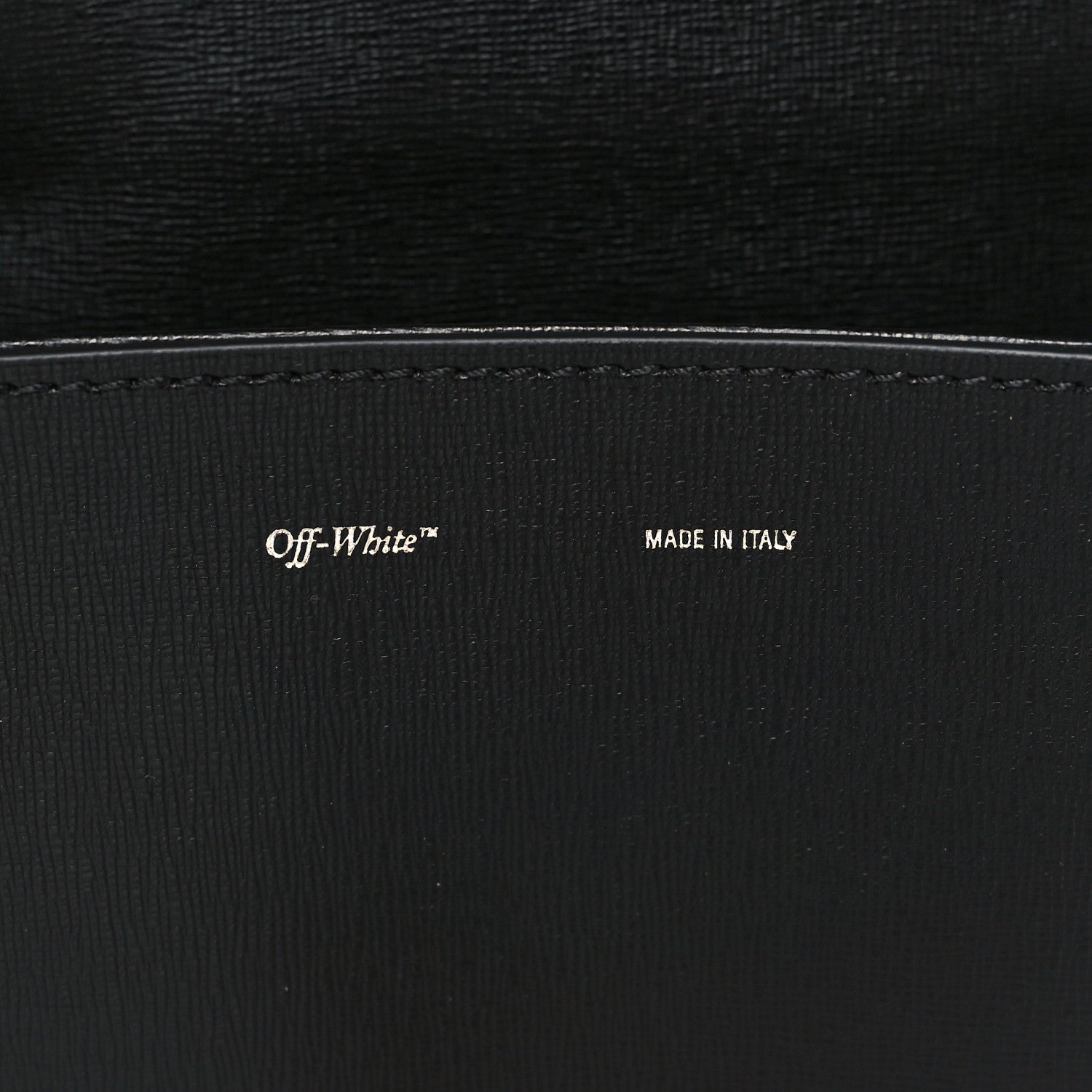 Off-White Saffiano For Display Only Binder Clip Shoulder Bag Black 6 of 8