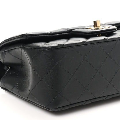 Chanel Lambskin Quilted Mini Rectangular Flap Black 9 of 10