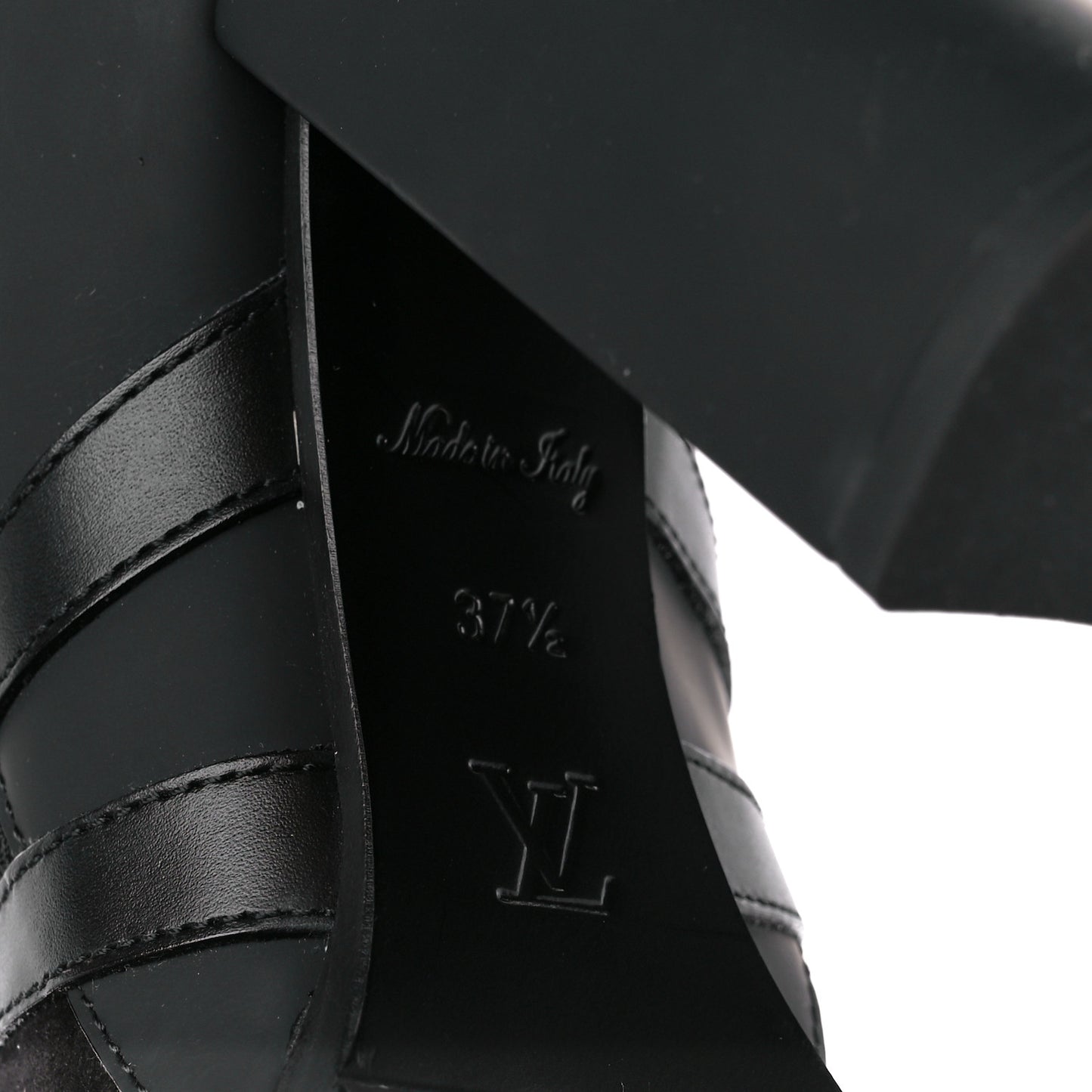 Suede Calfskin Monogram Star Trail Ankle Boots 37.5 Black