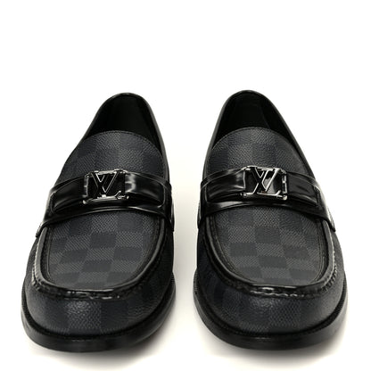 Louis Vuitton Damier Graphite Calfskin Mens Major Loafers 8.5 3 of 9