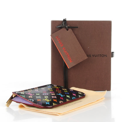 Louis Vuitton Monogram Multicolor Key Pouch Black Violet 4 of 7