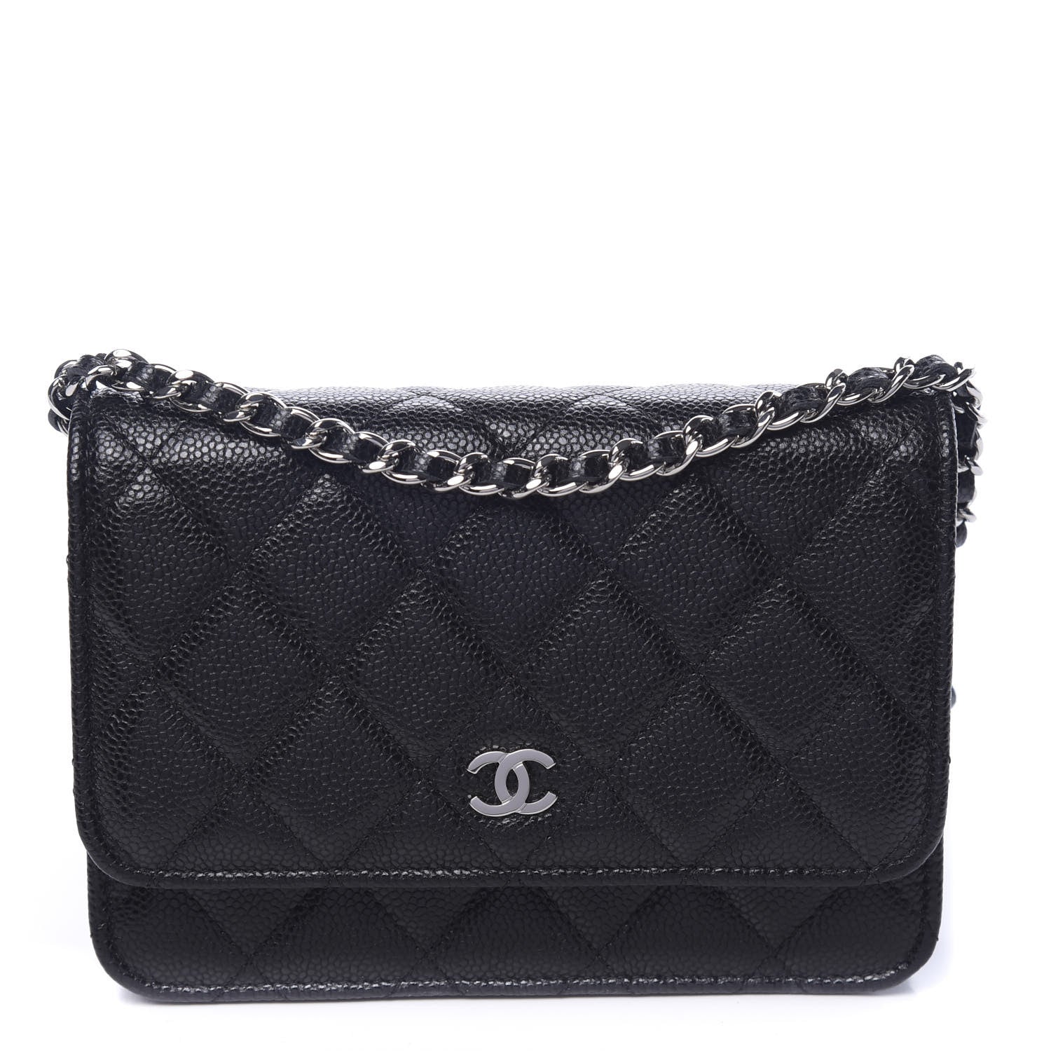 Chanel Caviar Quilted Mini Wallet On Chain WOC Black 1 of 10