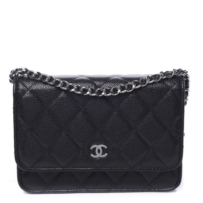 Chanel Caviar Quilted Mini Wallet On Chain WOC Black 1 of 10