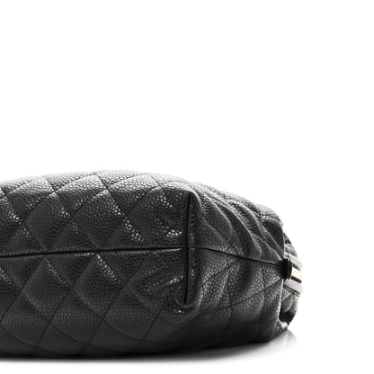 Chanel Shiny Caviar Quilted Large Bowling Bag Black Black 10 of 11