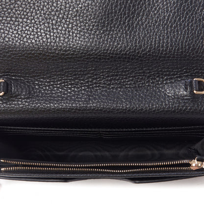 Gucci Pebbled Calfskin Soho Wallet on Chain Black 4 of 7