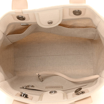 Chanel Mixed Fibers Small Deauville Tote White 6 of 15