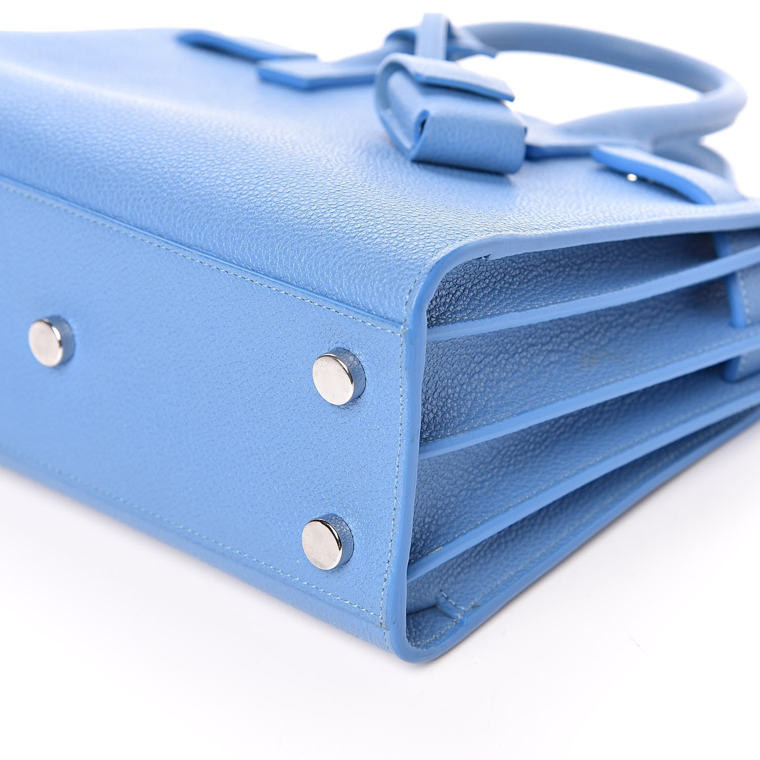 Saint Laurent Grained Calfskin Nano Sac De Jour Blue Clair 10 of 11