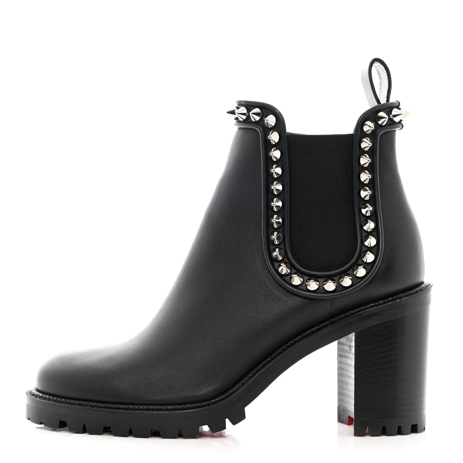 Christian Louboutin Nappa Spiked Capahutta 70 Chelsea Boots 39.5 Black 1 of 11