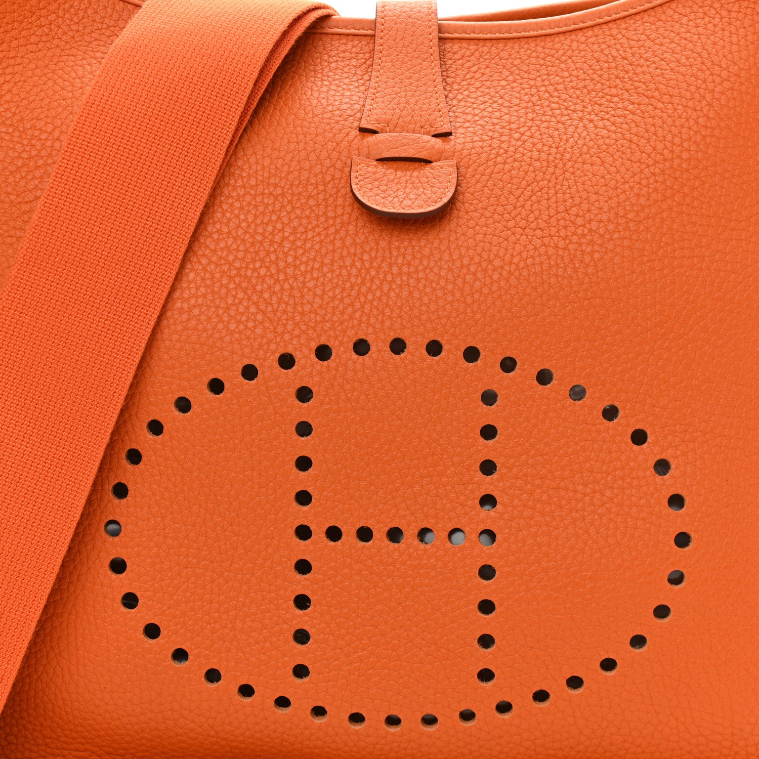 Hermes Taurillon Clemence Evelyne III GM Orange 9 of 11