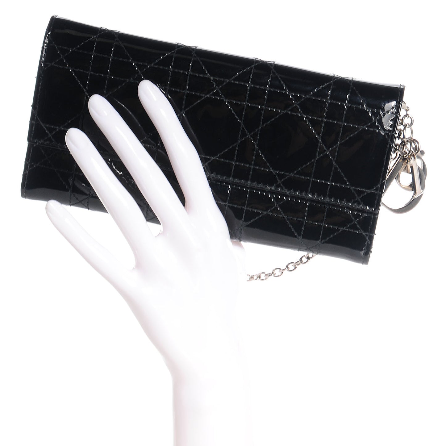Patent Cannage Rendez-vous Chain Wallet Black