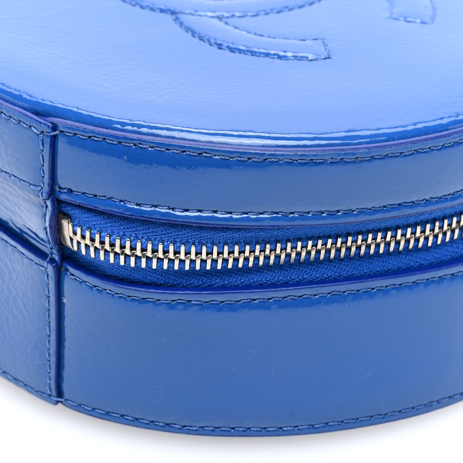 Chanel Patent Round As Earth Evening Bag Blue 10 of 10
