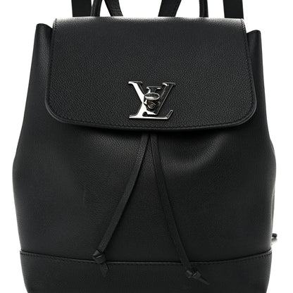 Louis Vuitton Calfskin Lockme Backpack Black 8 of 10