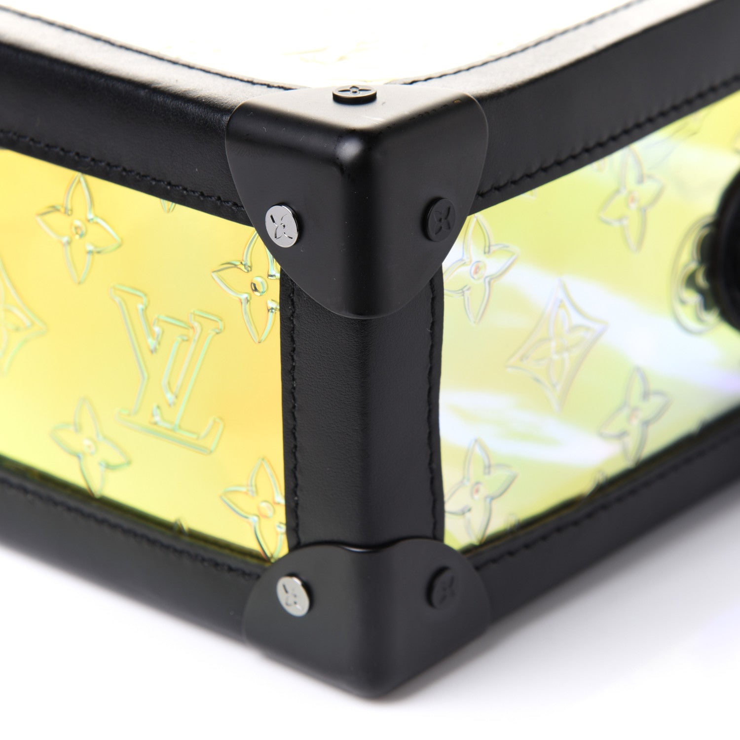 Louis Vuitton Calfskin PVC Monogram Solar Ray Soft Trunk Iridescent Prism Black 7 of 9
