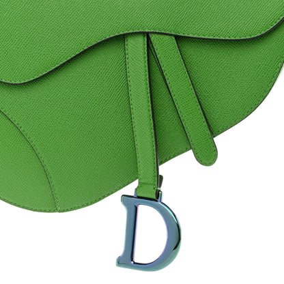 Christian Dior Grained Calfskin Saddle Bag Green 8 of 10