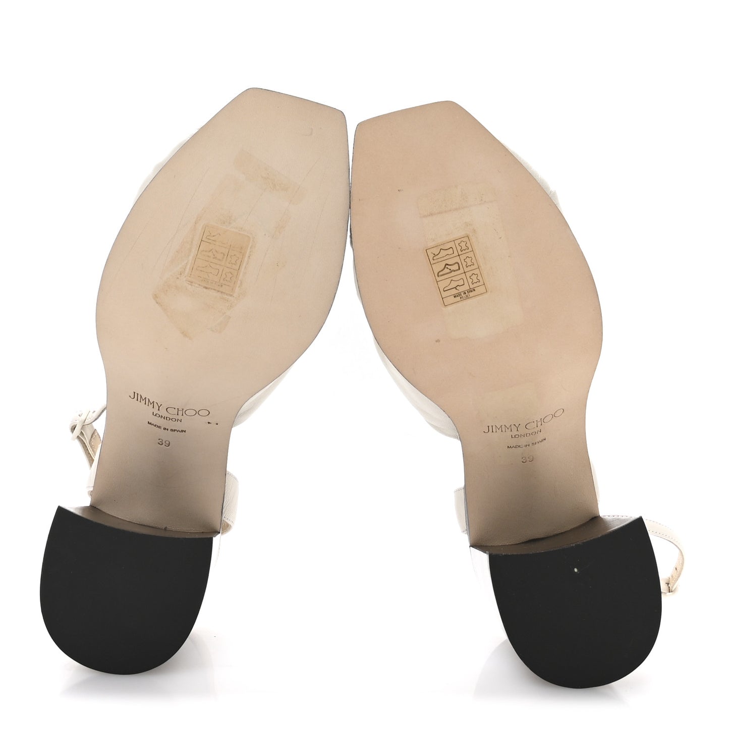 Calfskin Jasie 85 Sandals 39 Latte