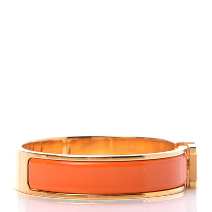 Hermes Enamel Narrow Clic Clac H Bracelet PM Orange 4 of 6
