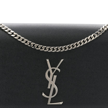 Saint Laurent Grain De Poudre Medium Classic Monogram Kate Satchel Black 8 of 11