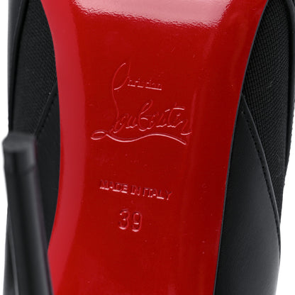 Christian Louboutin Calfskin Chelsea Chick 100 Stiletto Boots 39 Black 6 of 8