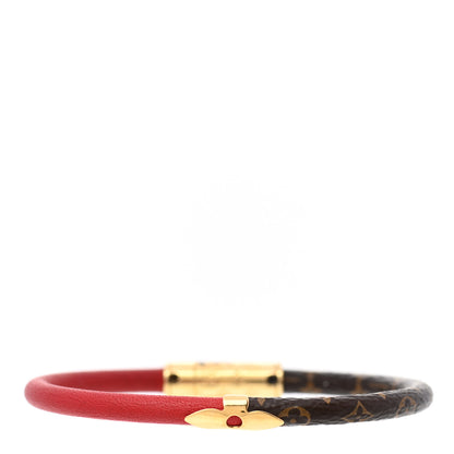 Louis Vuitton Monogram Daily Confidential Bracelet 17 Red 1 of 7