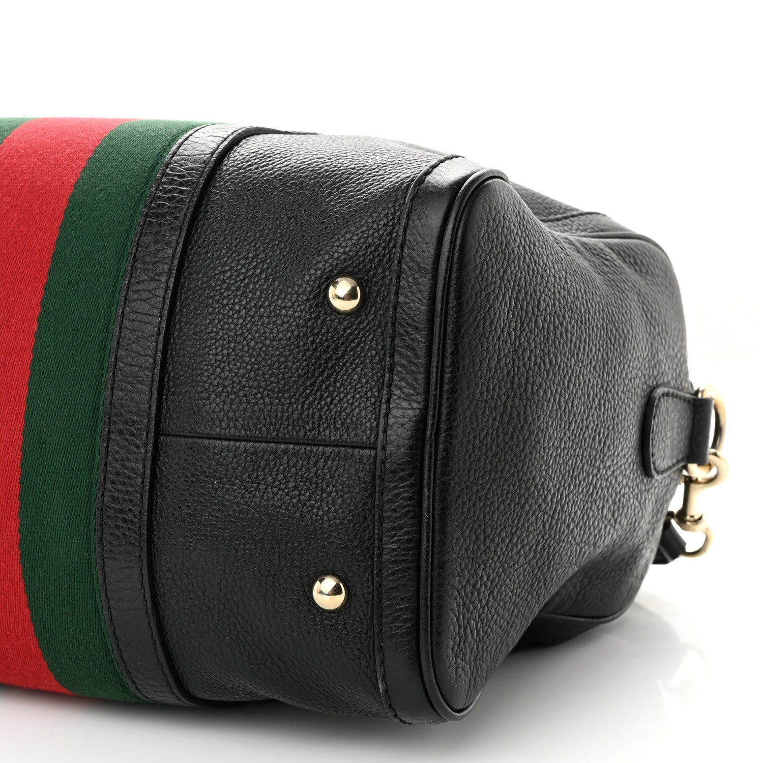 Gucci Calfskin Vintage Web Medium Boston Black 10 of 14