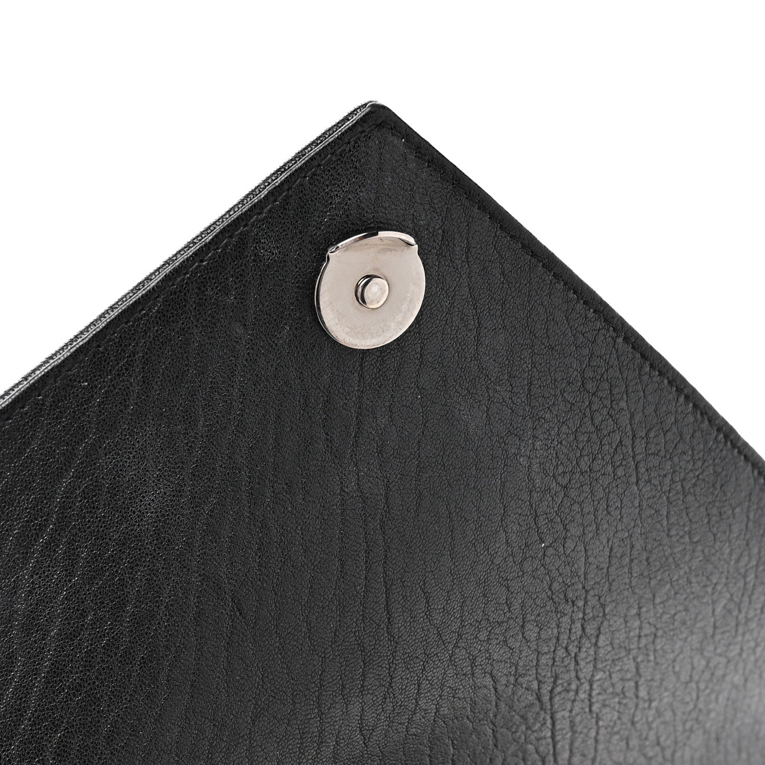 Saint Laurent Sheepskin Matelasse Chevron Monogram Large College Satchel Black 13 of 15