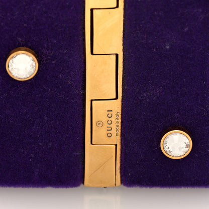 Gucci Felt Crystal Cuff Bracelet Purple 4 of 4