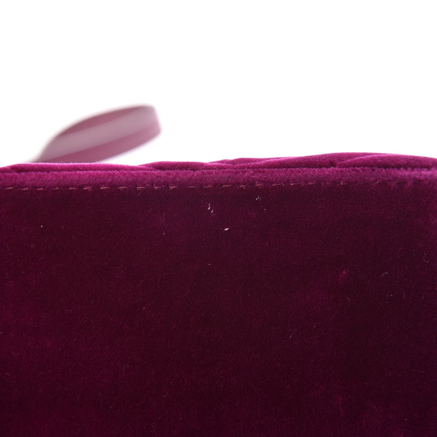 Velvet Matelasse Small GG Marmont Chain Shoulder Bag Fuchsia Violet Cyclamen