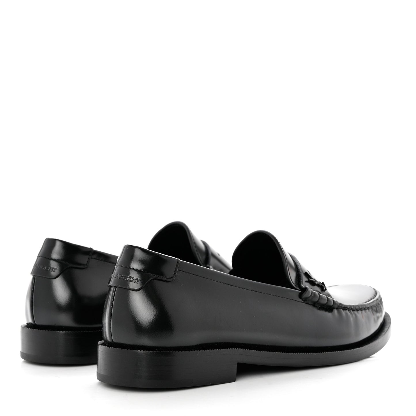 Calfskin Penny Loafers 37.5 Black