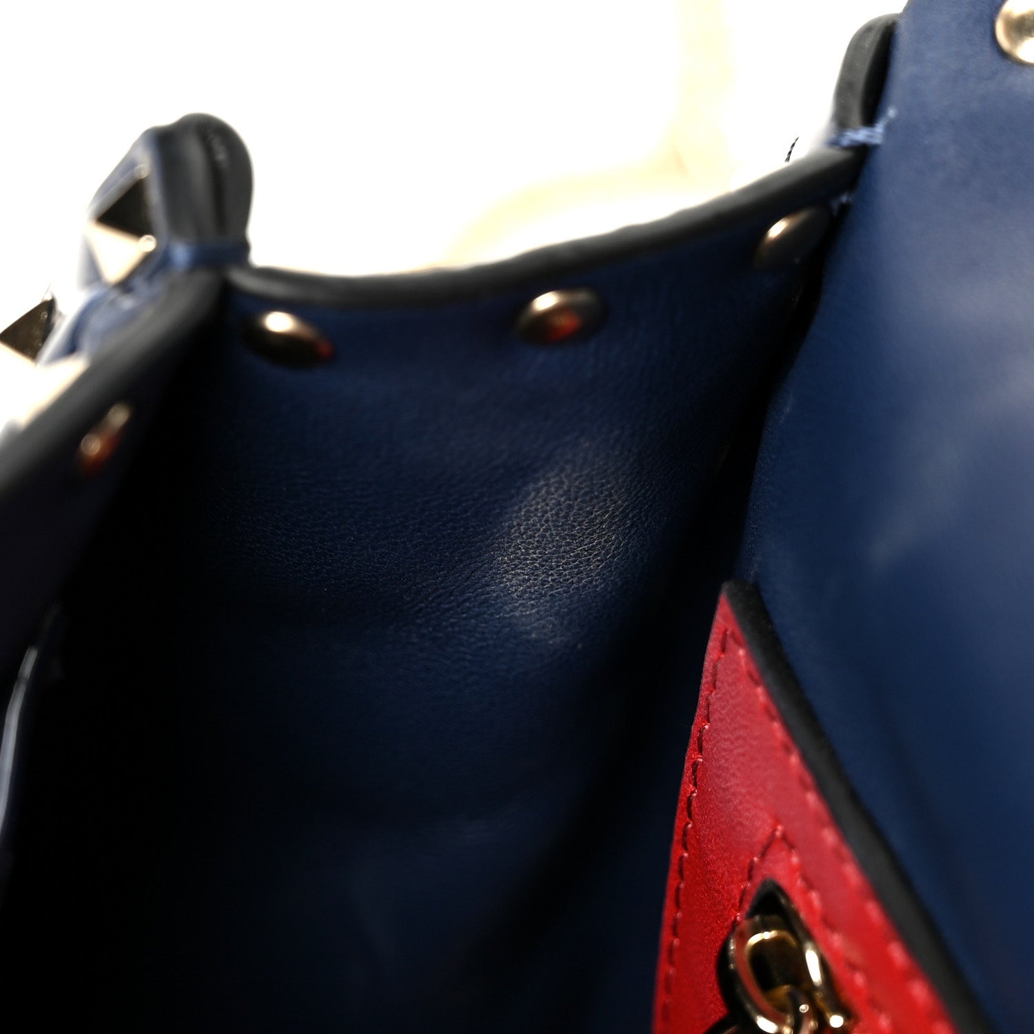 Valentino Garavani Patent Medium Rockstud Spike Shoulder Bag Pure Blue 11 of 11