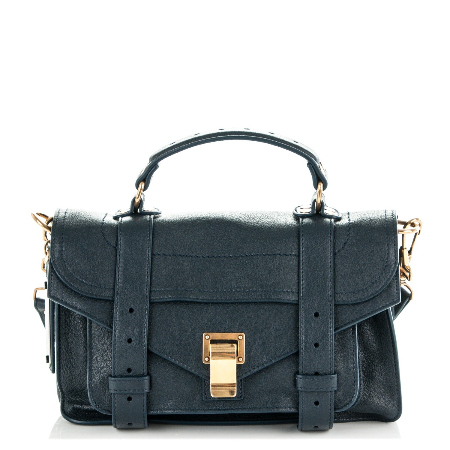 Proenza Schouler Lambskin Tiny PS1 Satchel Midnight 1 of 6