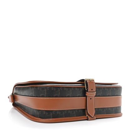 Celine Triomphe Canvas Messenger Folco Bag Tan 4 of 9