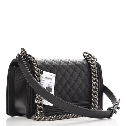Chanel Caviar Quilted Medium Boy Flap Black 4 of 9