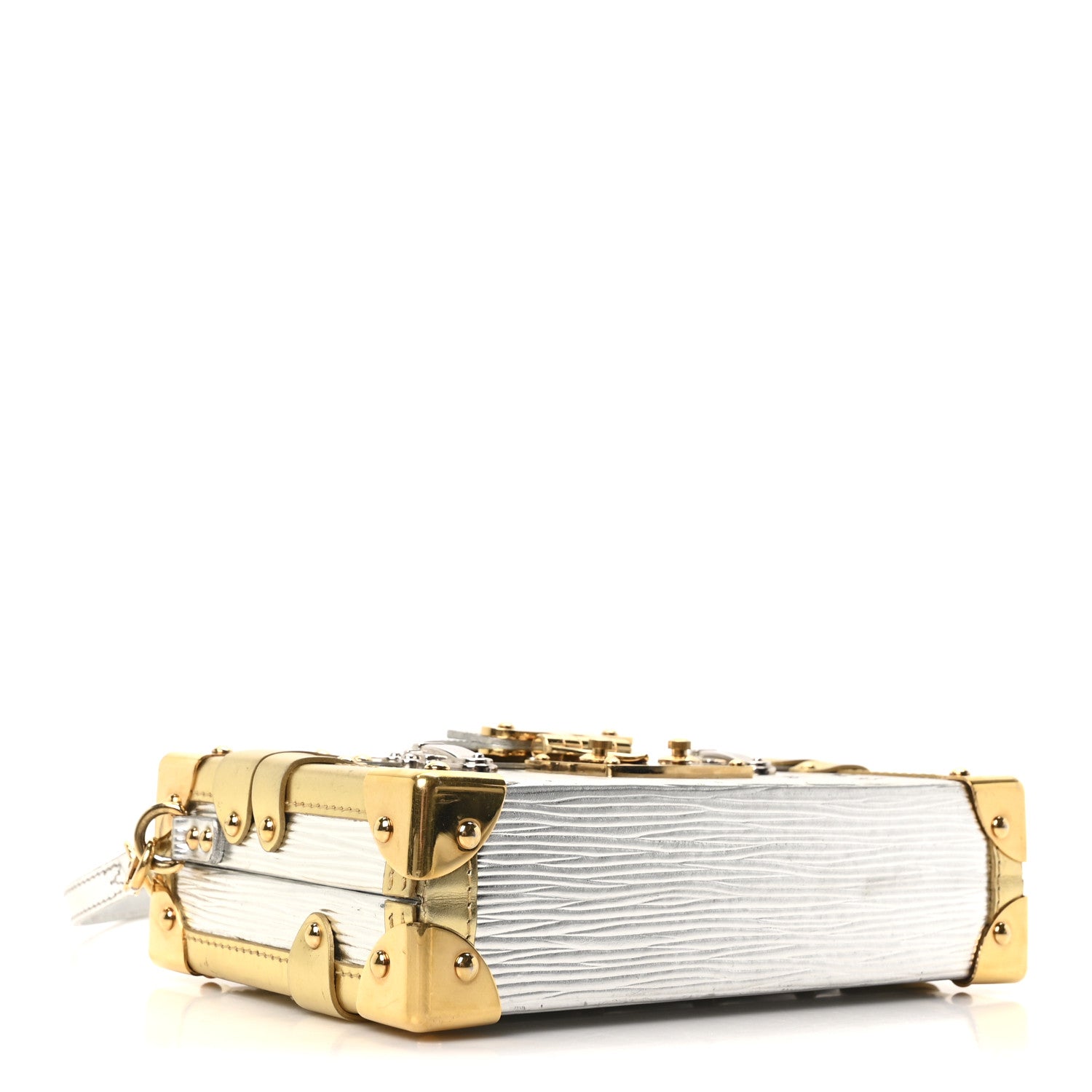 Louis Vuitton Metallic Epi Petite Malle Silver 4 of 9