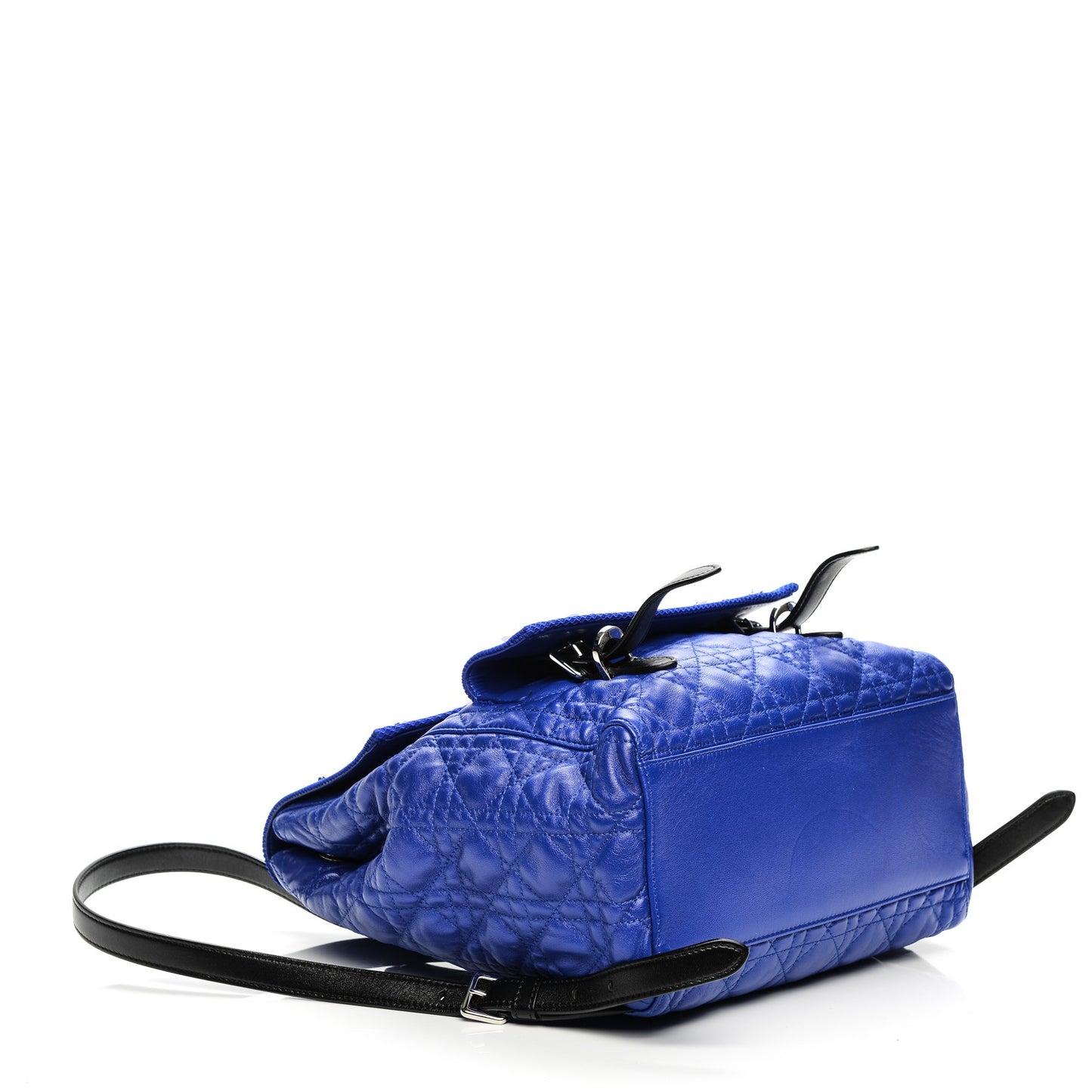 Lambskin Cannage Embroidered Large Stardust Backpack Blue