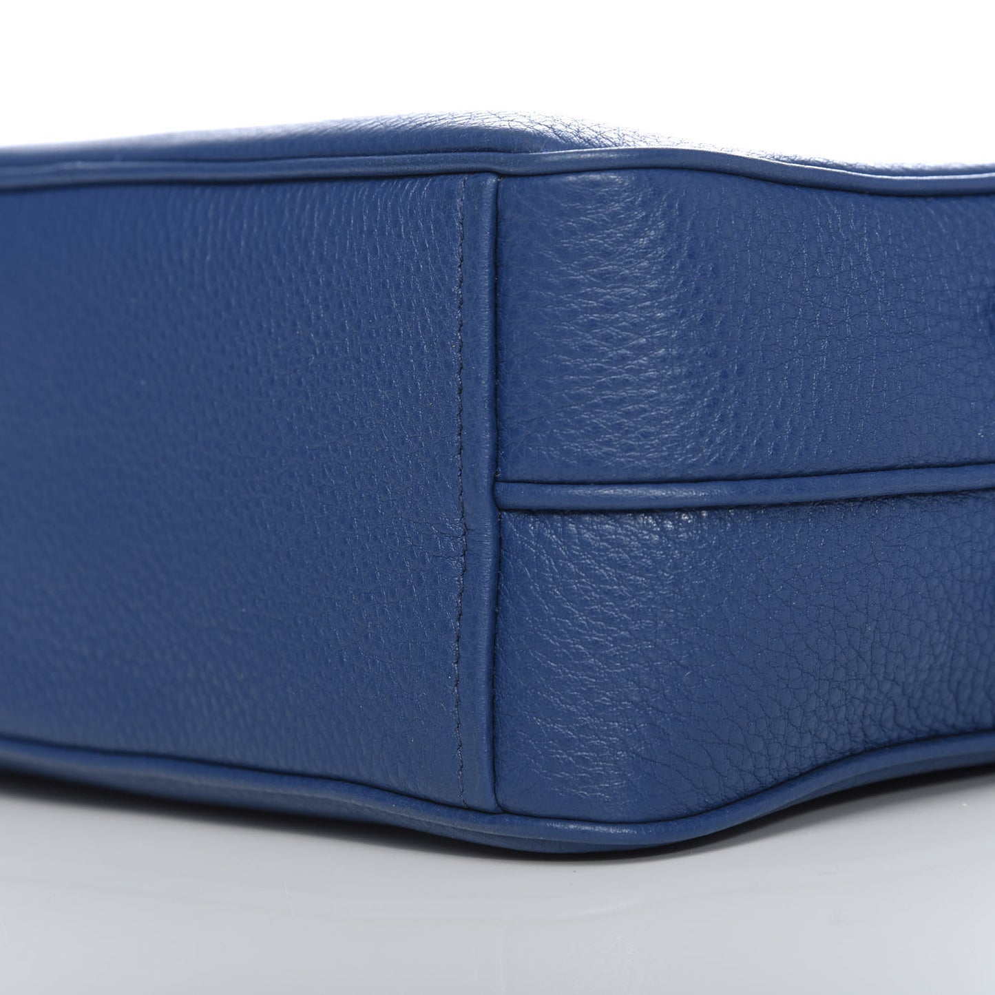 Vitello Daino Medium Double Zip Shoulder Bag Inchiostro