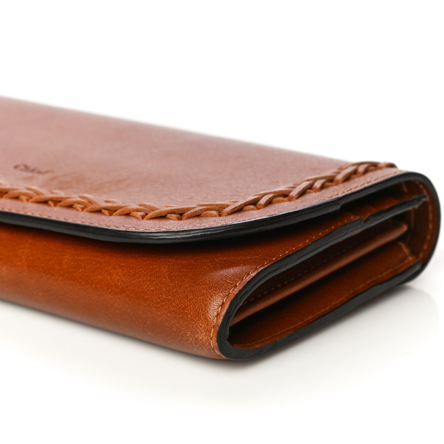 Calfskin Hudson Long Wallet Caramel