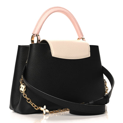 Louis Vuitton Taurillon Flower Chain Capucines MM  Black Cream Pink 3 of 10