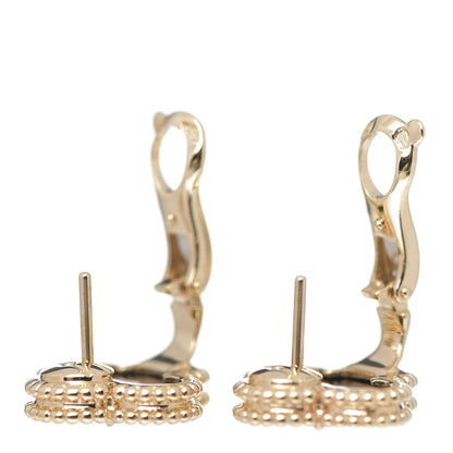 Van Cleef & Arpels 18K Yellow Gold Black Onyx Vintage Alhambra Earrings 1 of 5
