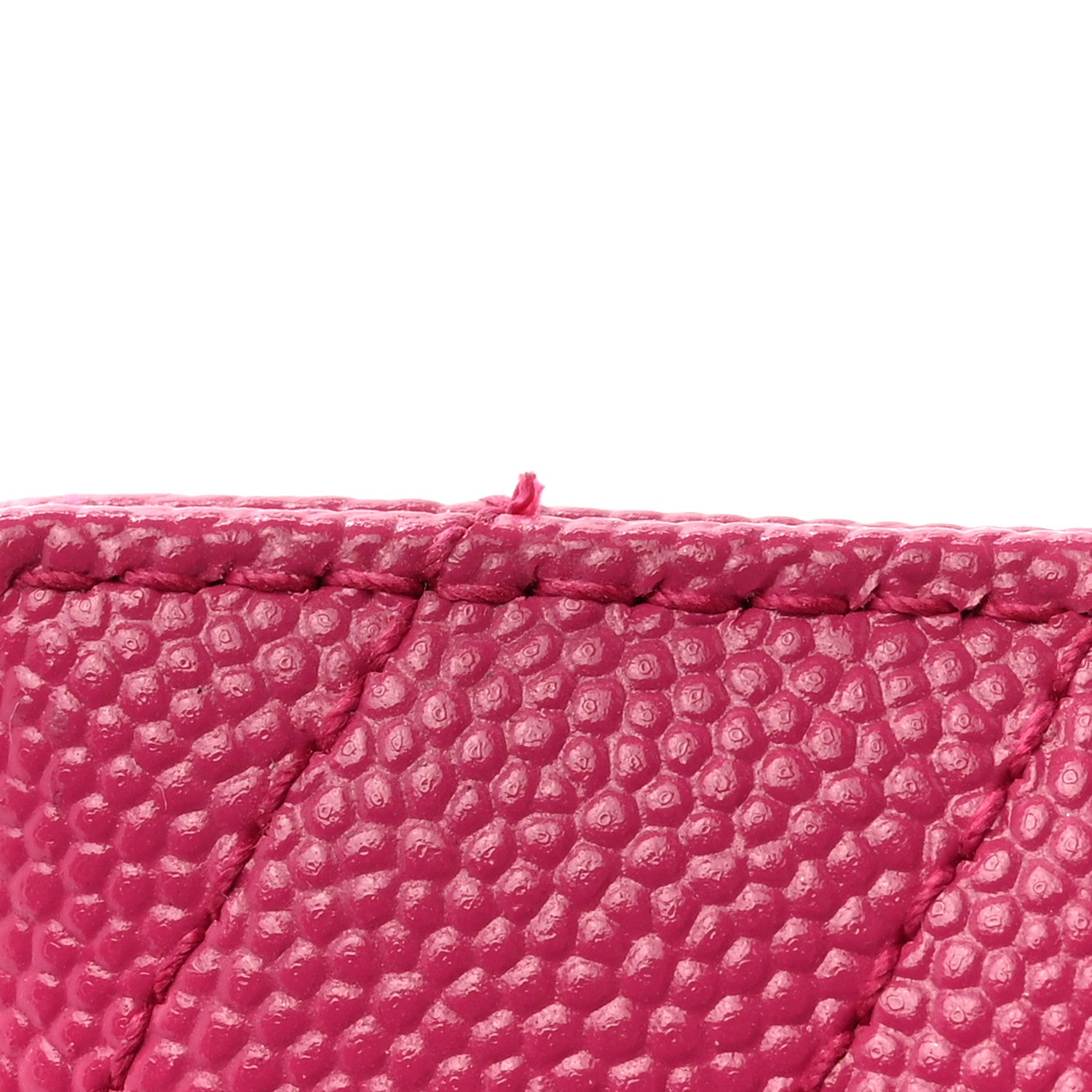 Saint Laurent Grain De Poudre Matelasse Chevron Monogram Credit Card Case Fresh Fuxia 8 of 9