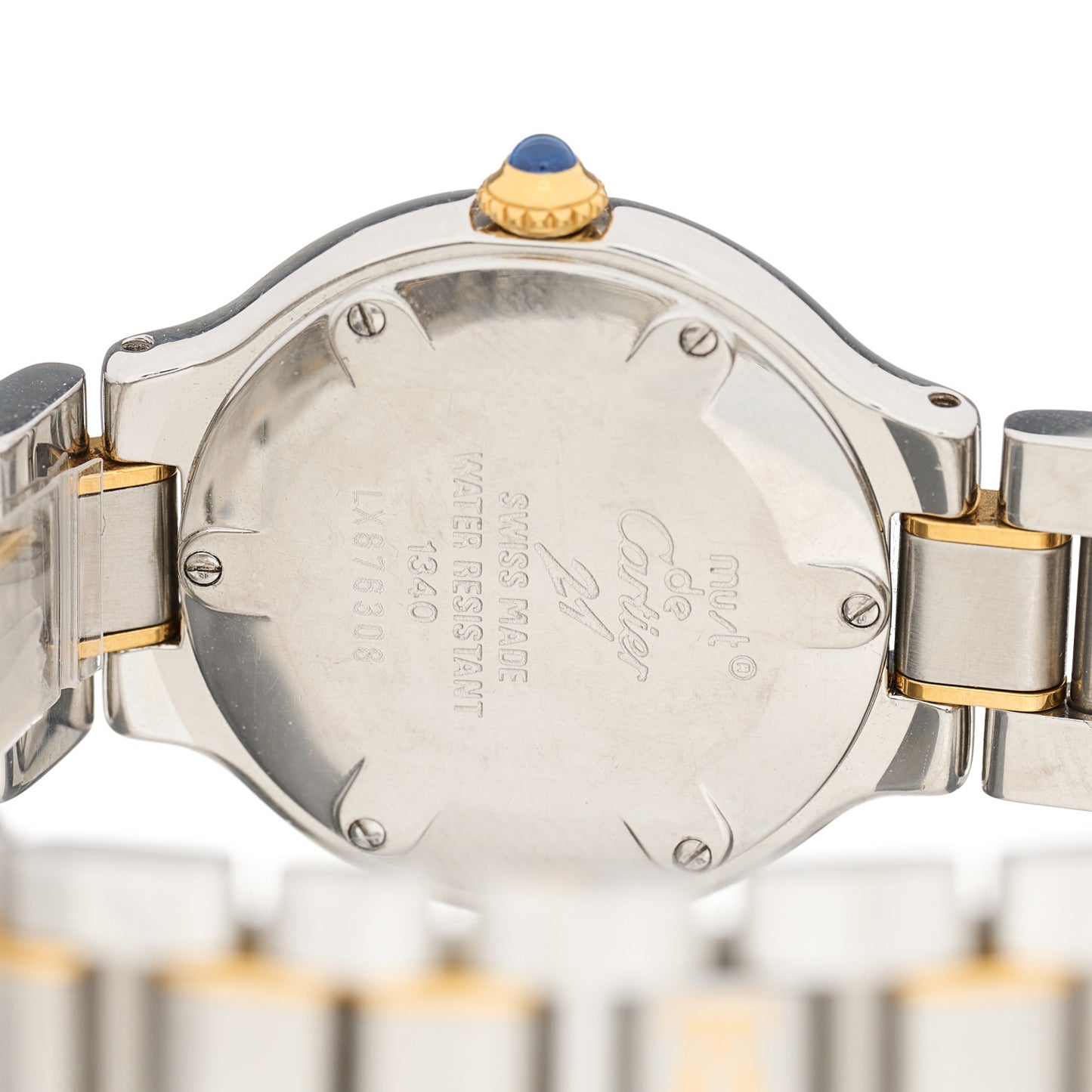 Stainless Steel 18K Yellow Gold 28mm Must De 21 Quartz Watch