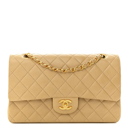 Chanel Lambskin Quilted Medium Double Flap Beige 1 of 15