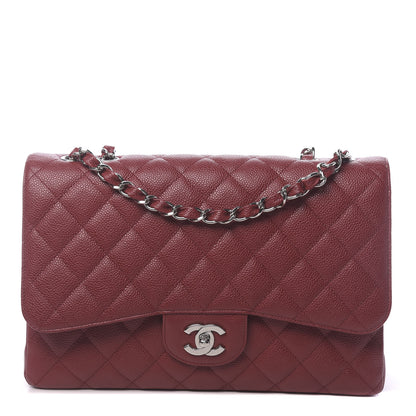 Chanel Caviar Quilted Jumbo Single Flap Red 1 of 12