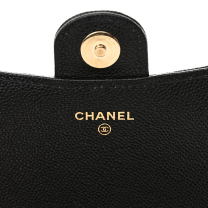 Chanel Caviar Quilted Compact Wallet On Chain WOC Black 6 of 12