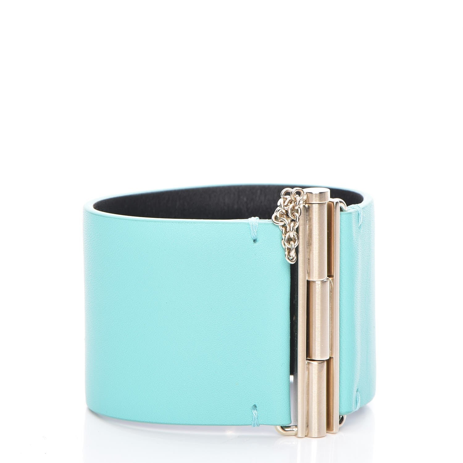Chanel Calfskin CC Wide Cuff Light Green 3 of 7