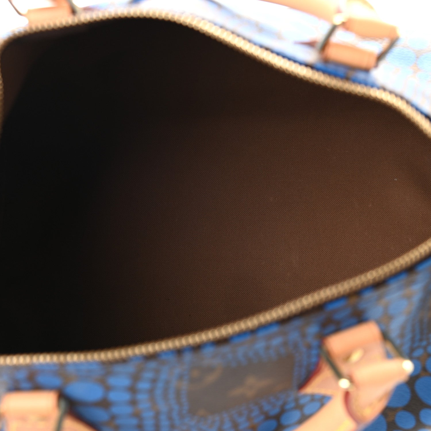 Louis Vuitton Monogram Kusama Town Speedy 30 Blue 5 of 10