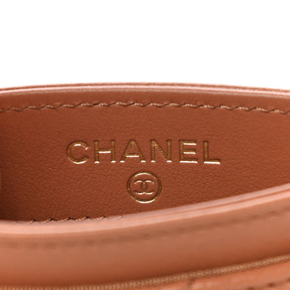 Chanel Lambskin Quilted Chanel 19 Card Holder Brown 6 of 12
