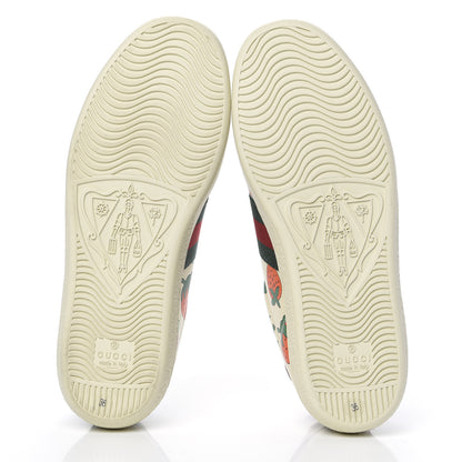 Gucci Calfskin Web Strawberry Print Womens Ace Sneakers 36 Ivory Red Green 5 of 9