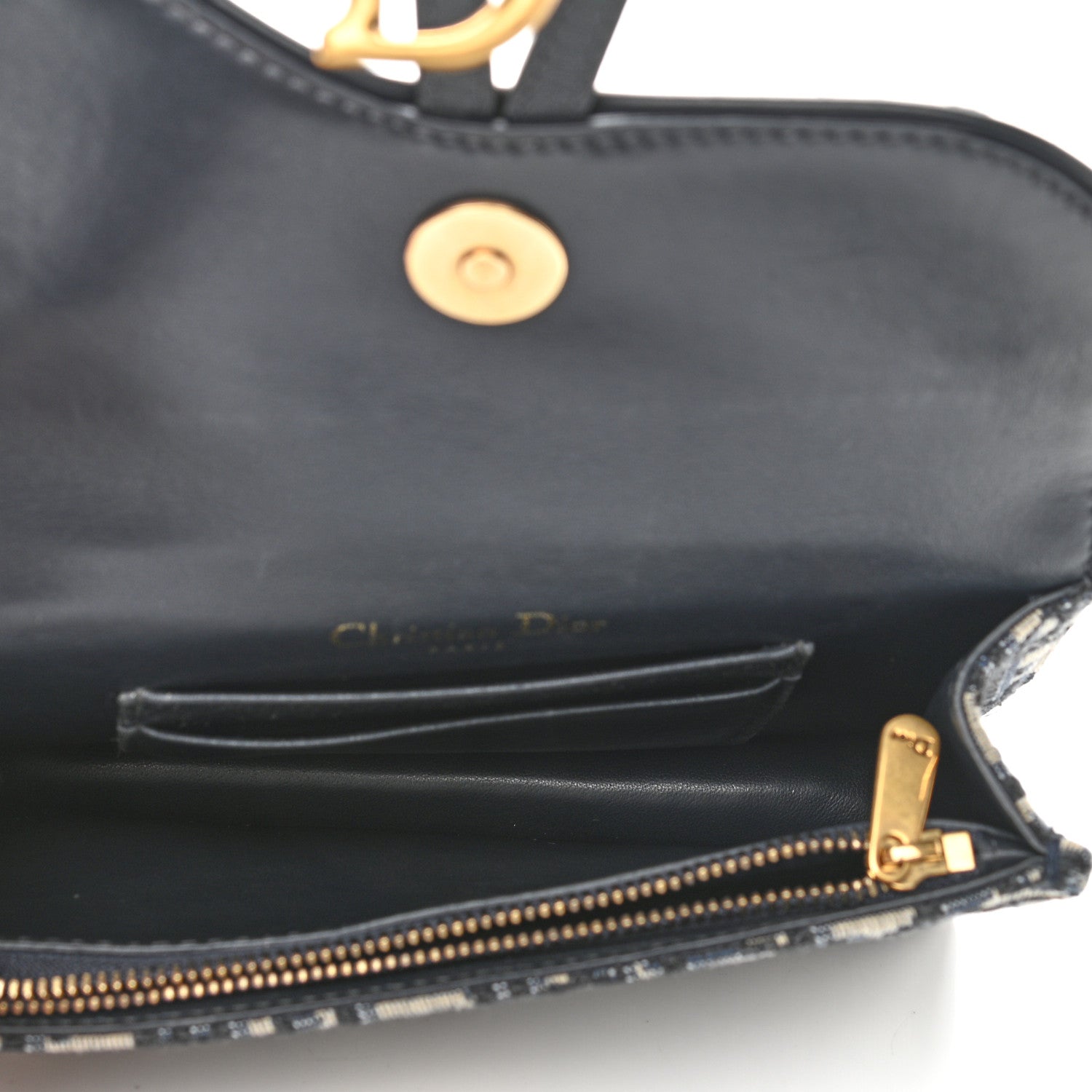 Christian Dior Oblique Saddle Belt Bag Blue 5 of 9