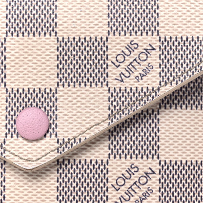 Louis Vuitton Damier Azur Victorine Wallet Rose Ballerine 9 of 13